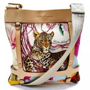 Salvatore Ferragamo Limted Edition Jungle Print Crossbody Bag
